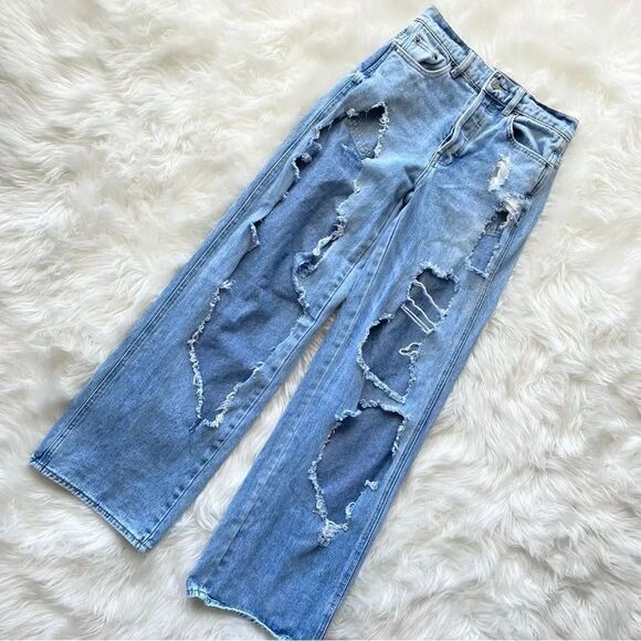 PacSun Denim - PacSun Distressed High Waisted Baggy Jeans